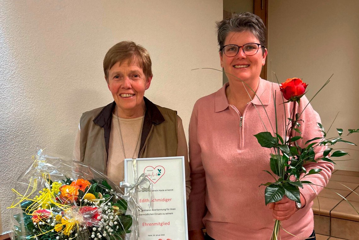 Samariter Hasle ehren langjähriges Mitglied